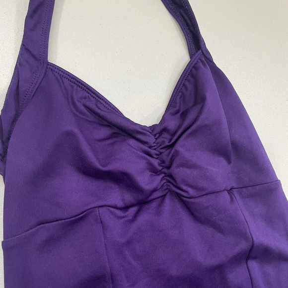 Motionwear Purple Haltertop Leotard Size PA Petite Adult or XS - Picture 2 of 5